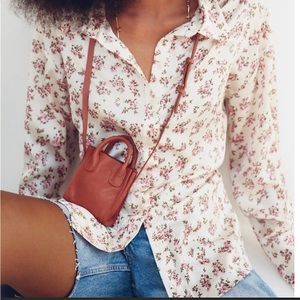 ZARA FLORAL SATIN TOP